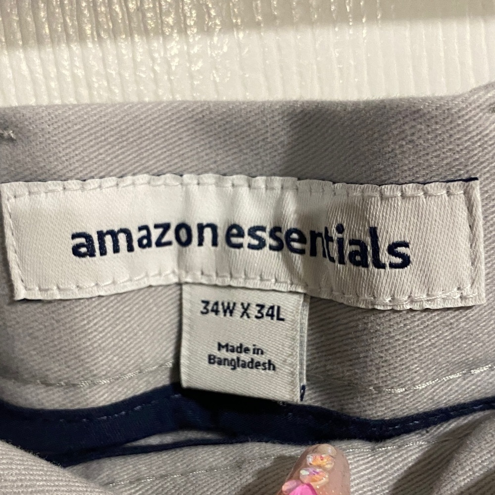 Amazon Essentials Light Gray Chinos - image 2